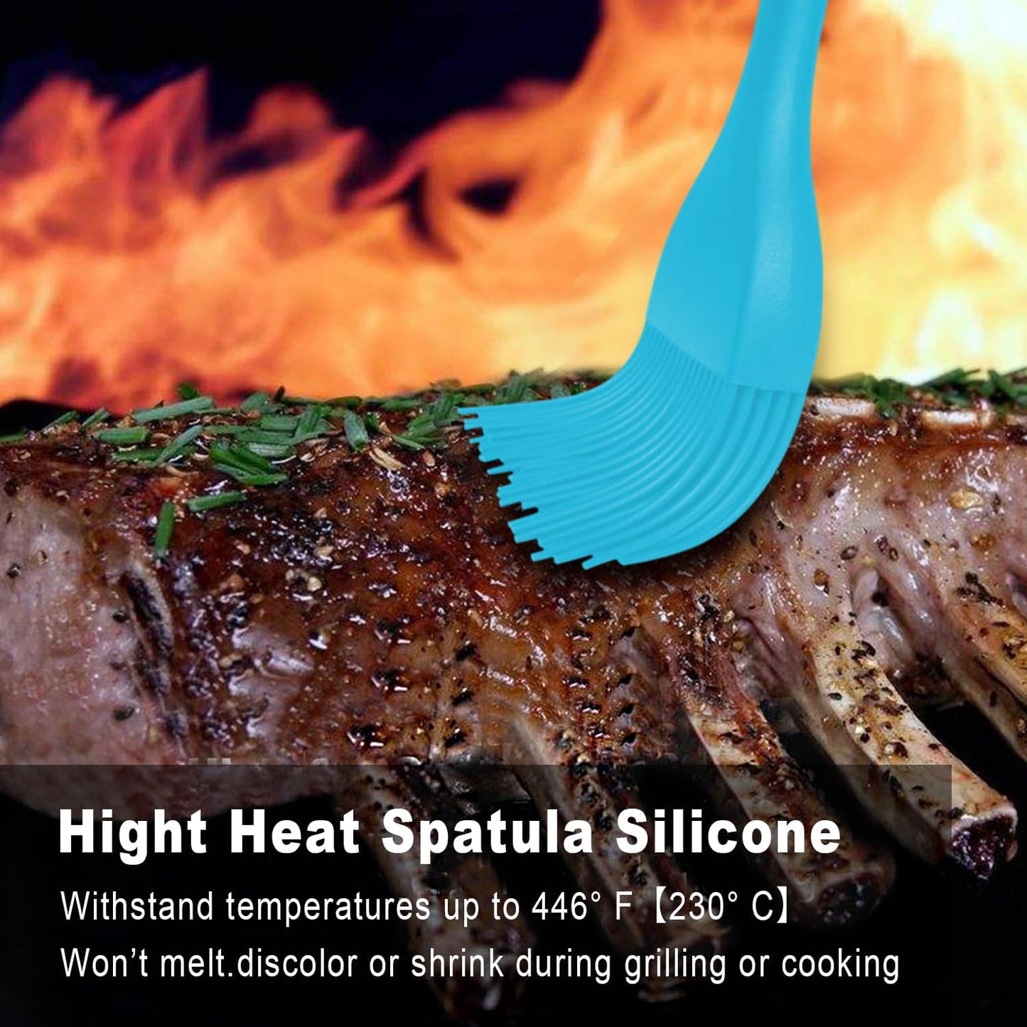 Walfos Silicone Basting Pastry Brush, Heat Resistant Pastry Brush Set, Strong Steel Core and One-Pieces Design, Perfect for BBQ Grill Baking Kitchen Cooking, BPA Free and Dishwasher Safe, 2 Pcs (Blue)