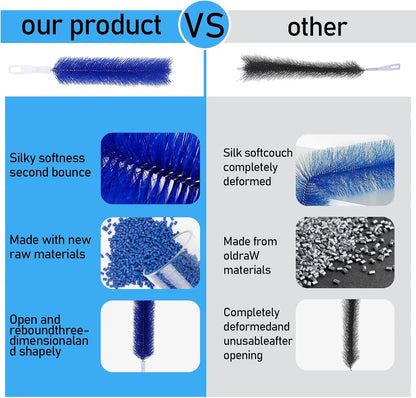 4 Pcs Fan Cleaner,Bendable Fan Duster,Comes with a Small Dusting Brush,Fan Brush,for Cleaning,Dust-Removing,Fan Cleaning Brush Suitable for Floor Fans,Exhaust Fns,AC Vents,Curtains,Blinds,(Blue)