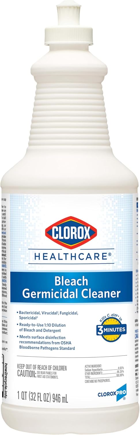 Clorox Healthcare Bleach Germicidal Cleaner Pull-Top, 32 Fluid Ounces (Package May Vary)