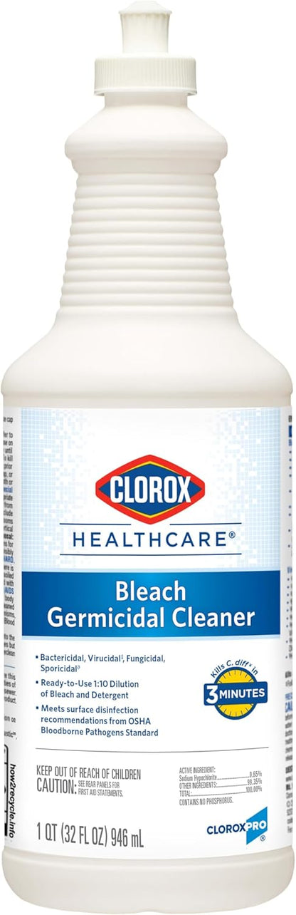 Clorox Healthcare Bleach Germicidal Cleaner Pull-Top, 32 Fluid Ounces (Package May Vary)