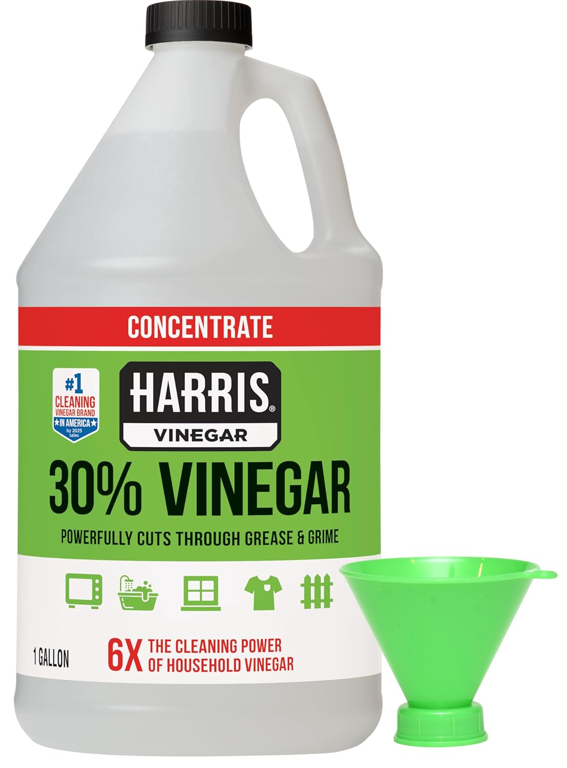Harris 30% Vinegar Concentrated Extra Strength — All Purpose Cleaner for Home, Garden & Patio