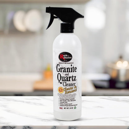 Rock Doctor Granite & Quartz Cleaner Spray 24 oz. bottle, Tile Cleaner, Marble Cleaner, Kitchen Countertop Cleaner, Streak-Free Shine Pack of 2
