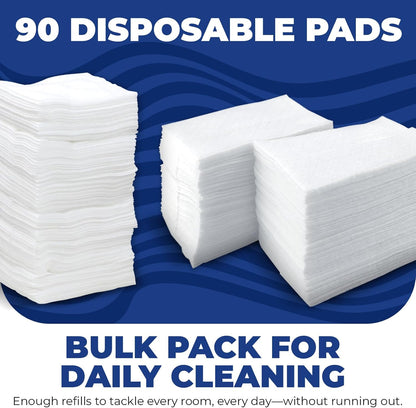 Iconikal Dry Mop Pad Refills (90-Pack) | Fits Swiffer Dry Sweeping Cloths for Dirt, Dust, Hair | Use for Swiffer Pads Refill | Unscented, Disposable Mop Pads for Sweeping, Mopping, Dusting, 11.5" x 8"