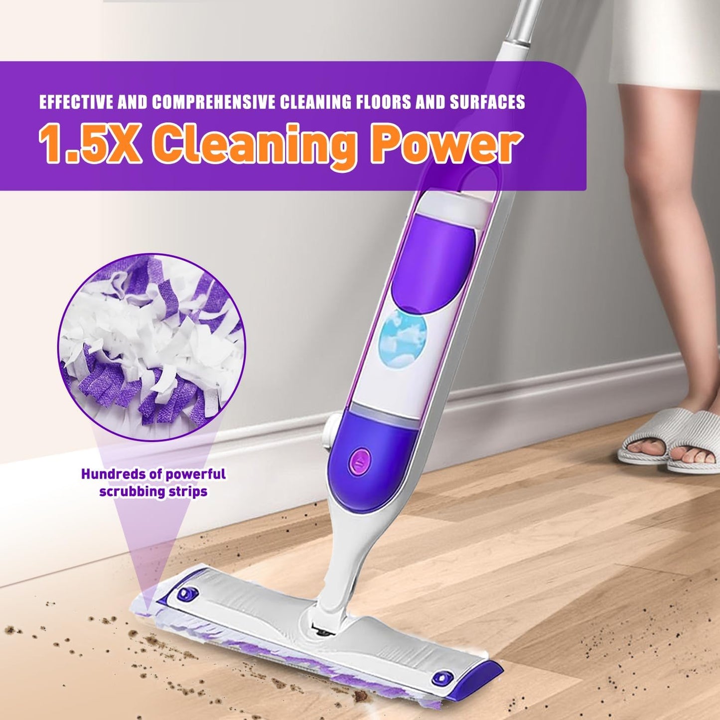 Power Mop Pads Refills for Swiffer PowerMop Multi-Surface Mopping Pad Disposable Replacement Mop Pads Compatible with Swiffer PowerMop,Safe on All Finished Floors,18 Count