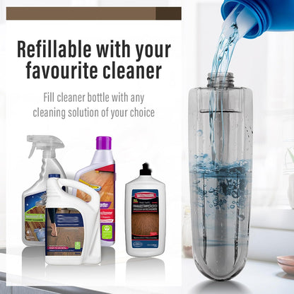 Mops for Floor Cleaning Wet Spray Mop with 14 oz Refillable Bottle and 2 Washable Microfiber Pads Home or Commercial Use Dry Wet Flat Mop for Hardwood Laminate Wood Ceramic