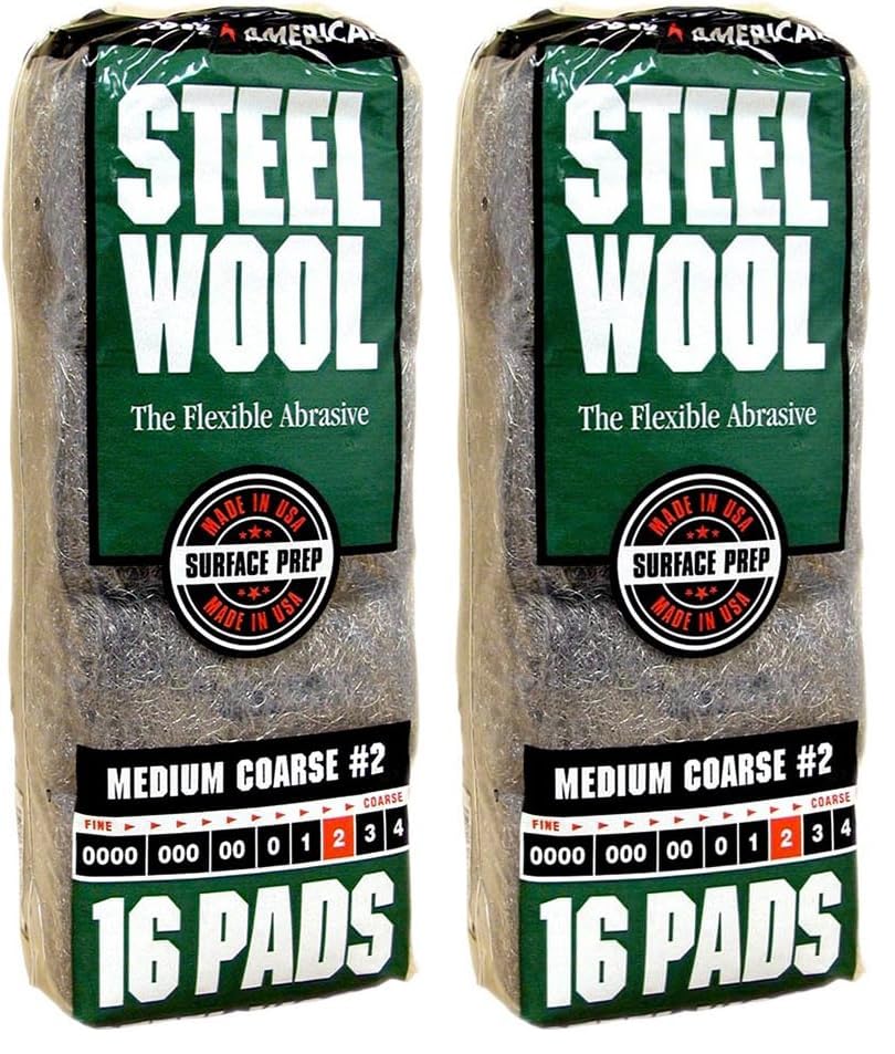 Homax - 33873210009 Steel Wool, Extra Fine Grade #000, 12 Pads
