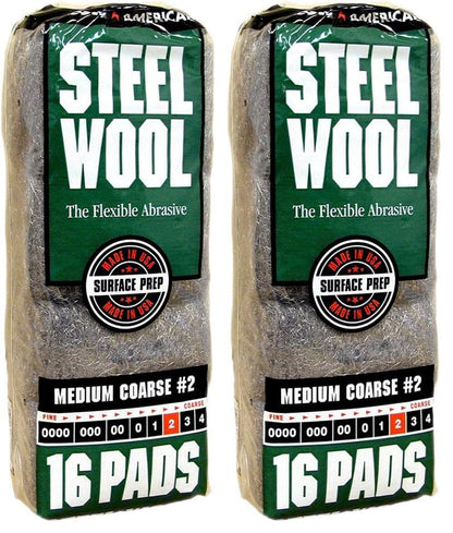 Homax - 33873210009 Steel Wool, Extra Fine Grade #000, 12 Pads