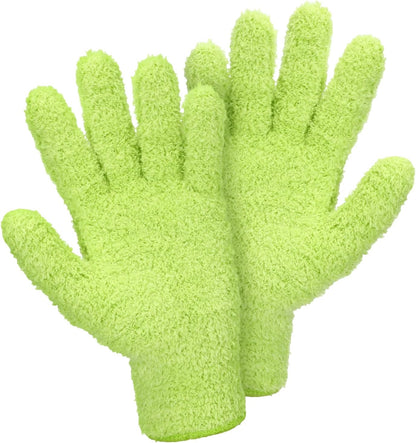 Abeillo Microfiber Gloves for Plants Dusting Cleaning, Reusable Washable Cleaning Gloves Mittens House Cars Blinds Dusting
