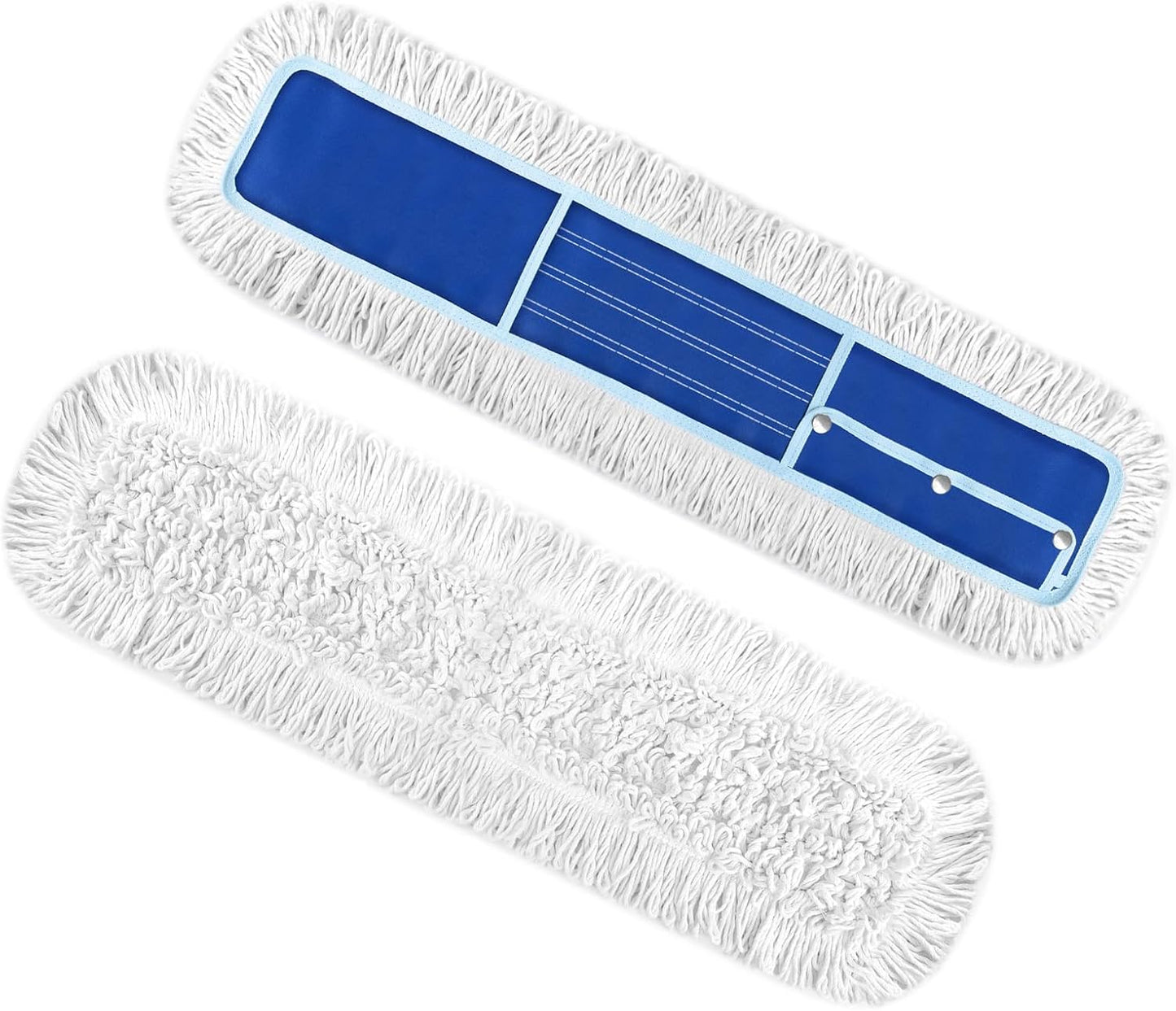 36" Commercial Dust Mop: Dry Dust Broom for Hardwood Floors Cleaning - 2 Mop Pads 59" Long Handle Heavy Duty Frame - Industrial Professional Cleaning Supplies for Hotel Warehouse School Janitor