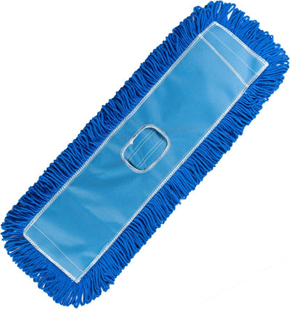 Matthew Cleaning 24'' Industrial Strength Cotton Dust Mop Refill Washable Replacement Heads for Residential & Commercial Use Fit Standard Dust Mop Frames, Hardwood, Laminate, Concrete Floors 3 Pack