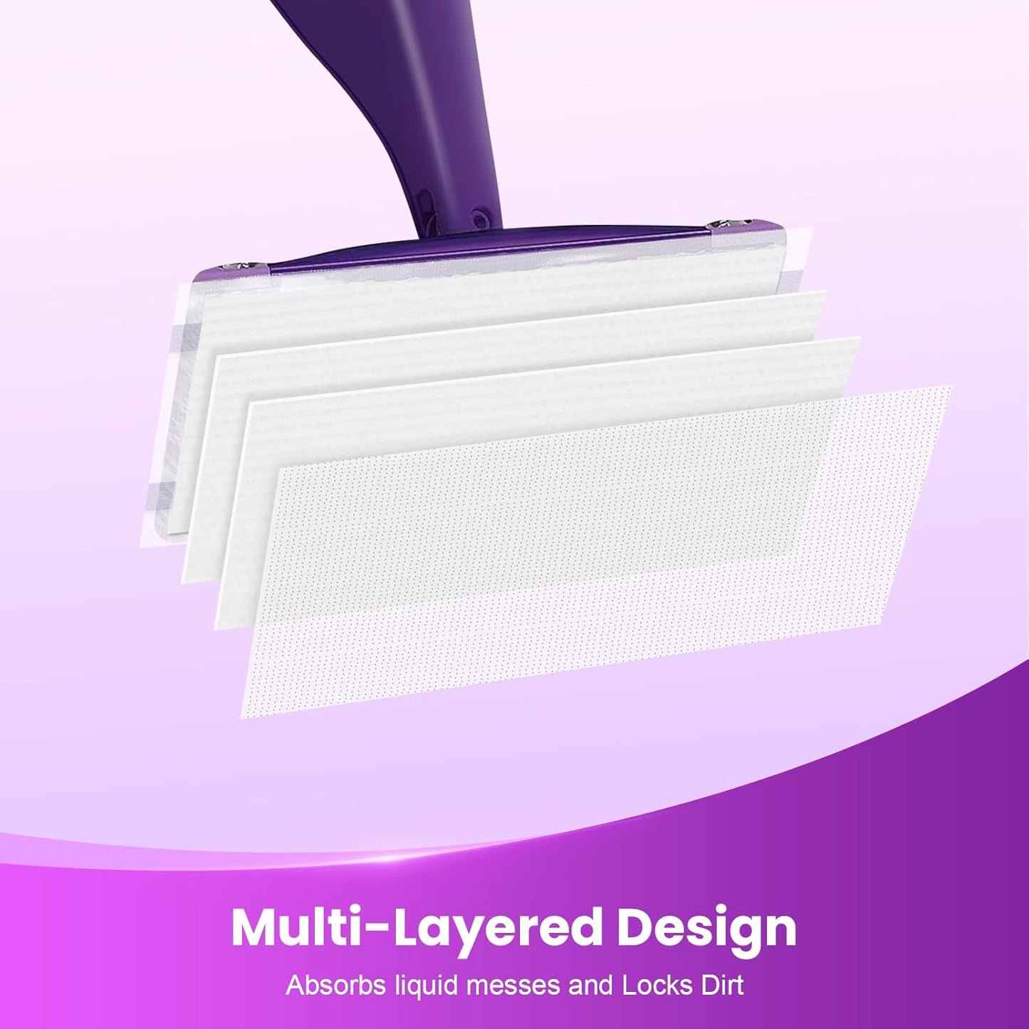 Pure Realm 40 Cout Power Mop Pads Refills for Powermop , Multi-Surface Disposablen swiffer Power Mop Pads，Unscented Spray Cleaning Repalcement Pads Refill