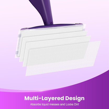 Pure Realm 40 Cout Power Mop Pads Refills for Powermop , Multi-Surface Disposablen swiffer Power Mop Pads，Unscented Spray Cleaning Repalcement Pads Refill