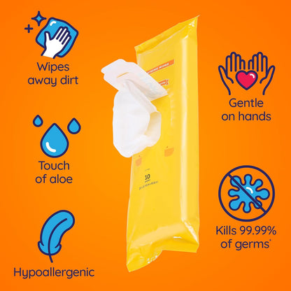 Wet Ones for Pets Antibacterial Dog Wipes, Multi-Purpose Grooming Wipes with Aloe Vera for Paws, Face & Body, Easy Cleanups Between Baths, Tropical Splash Scent, 5.7 in x 7.5 in, 50 Count