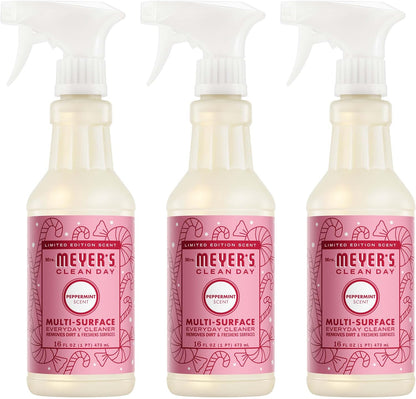 Mrs. MEYER'S CLEAN DAY Multi-Surface Everyday Cleaner, Peppermint Scent, 16 Fl Oz Bottle - 3 Pack