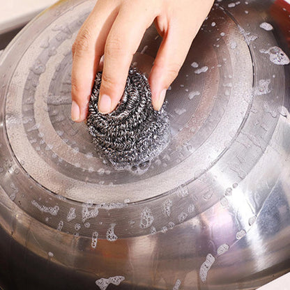 20 Pack Steel Wool Scrubbers, 2.36 Inch Stainless Steel Cleaning Pads, Heavy Duty Scouring Pads for Pots and Pans, Non-Scratch Kitchen Scrubber for Dishes, Grills, and Cookware