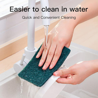 Heavy Duty Scour Pads Sponge Dish Scrubber Non-Scratch Green Reusable Household Scrub Pads for Kitchen and Dish Cleaning Tool (12Pcs)