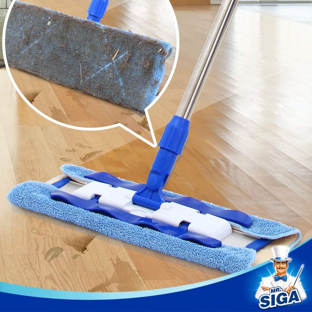 MR.SIGA Professional Microfiber Mop Refills, Pack of 3, Size: 42cm X 23cm