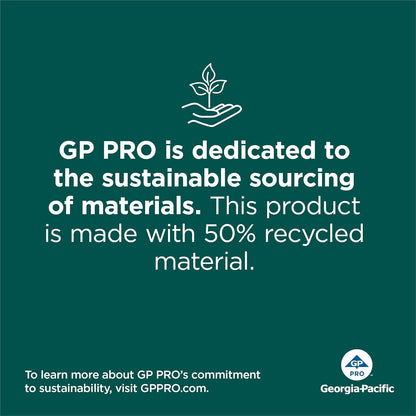 Georgia-Pacific Pacific Blue Basic Recycled Paper Towel Roll (Previously Branded Envision) by GP PRO (Georgia-Pacific), Brown, 26401, 350 Feet Per Roll, 12 Rolls Per Case