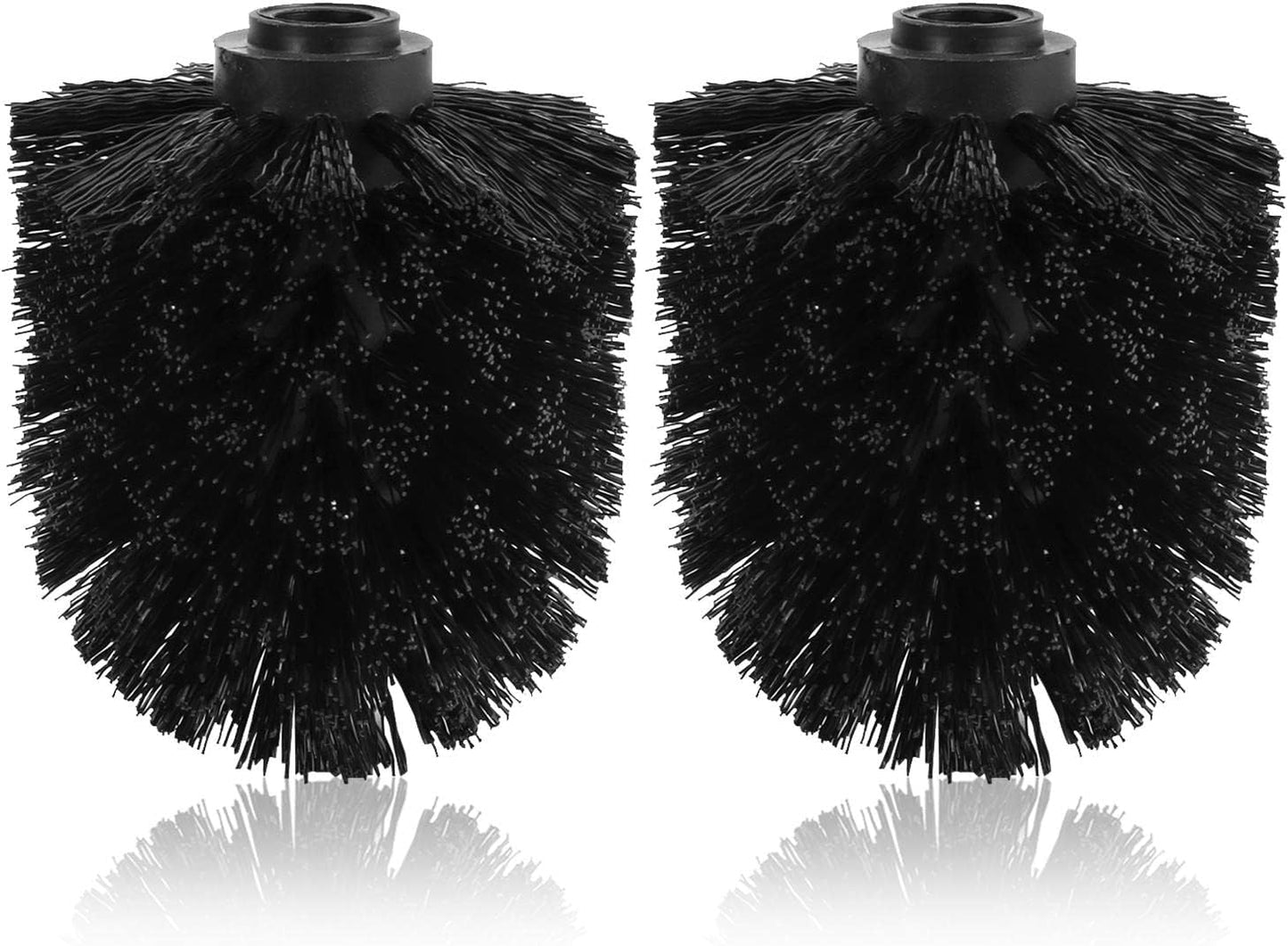 EKDJKK 2PCS Toilet Bowl Brush Replacement Head, Toilet Brush Head Replacement with Durable Stiff Bristles, Cleaning Tool for Home Hotel Bathroom (White)