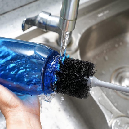 MOSOLAN Water Bottle Cleaning Brush, Long Handle Flexible Scrub Brush for Water Bottles, Glasswares, Mugs, Flasks, Tumblers, Vases, and Kitchen Sink, 2 Pack