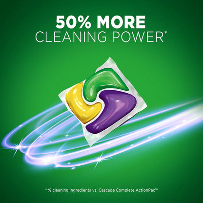Cascade Platinum Plus ActionPacs Dishwasher Detergent Pods, Dishwasher Soap, Mountain, 52 Count