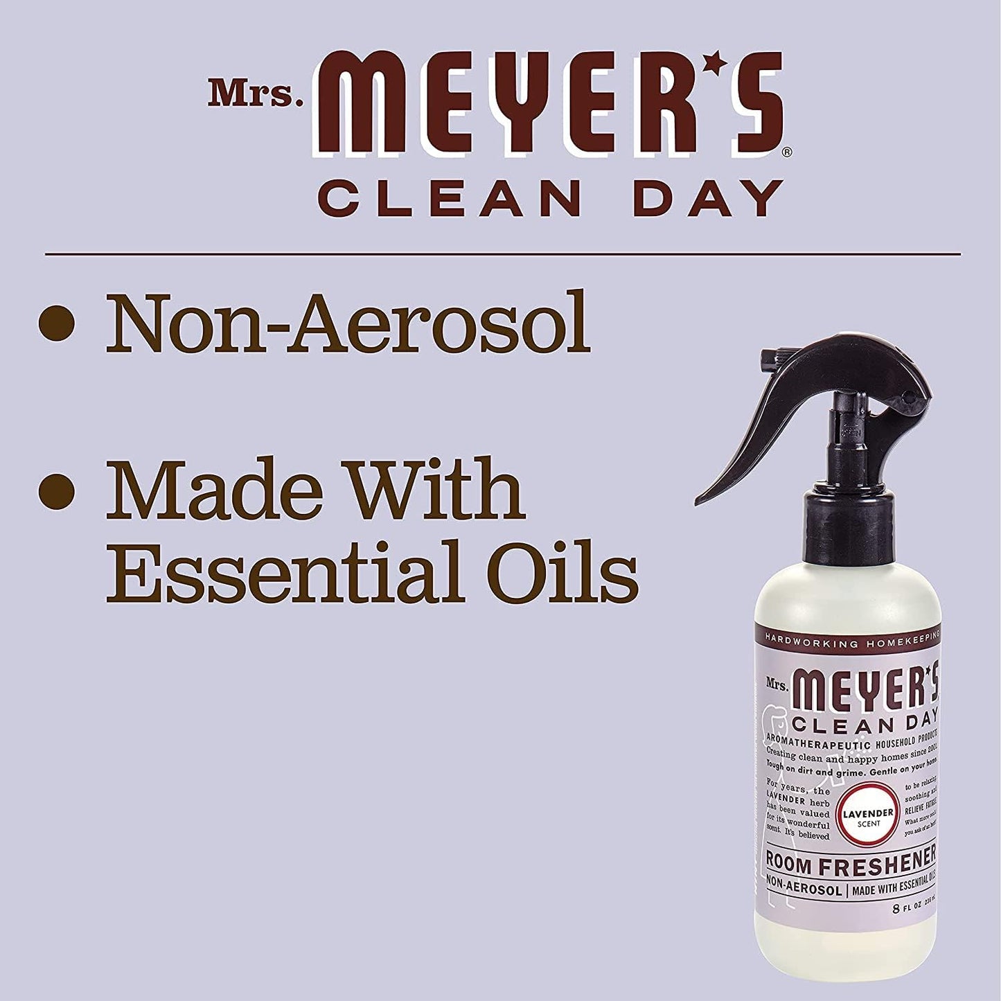 MRS. MEYER'S CLEAN DAY Room Spray, Lemon Verbena Scent, 8 Fl Oz Bottle