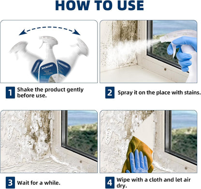 Jocecury 500ml Powerful Kitchen Degreaser Foam Spray – Multipurpose Grease Remover for Pots, Pans, Countertops & Appliances with 2-in-1 No-Rinse Dual Spray Nozzle (Lemon)