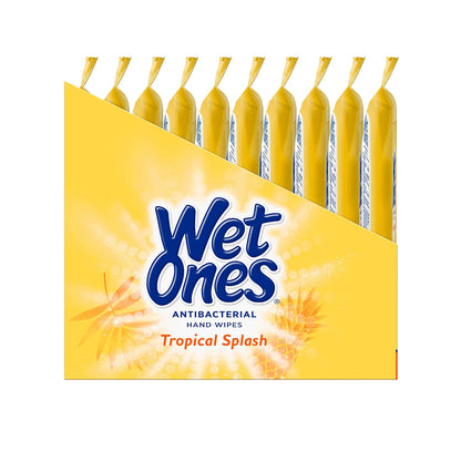 Wet Ones Antibacterial Hand Wipes, Fresh Scent, 20 Wipes (Pack of 10)