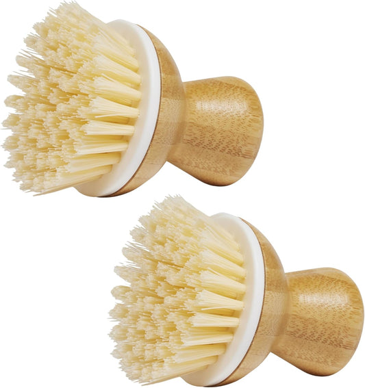 Grove Co. Bubble-Up Dish Brush, 2-Pack, Ergonomically Designed Dish Scrubber, Replacement Dish Scrub Brush, Removes Tough Messes, Gentle on Dishes, Sustainable Solution to The World's Waste Problem