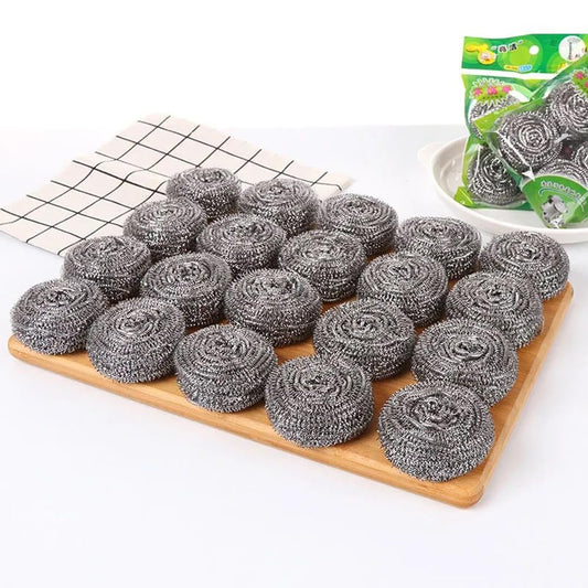 Stainless Steel Scouring Pads, 20 Pack Heavy Duty Scrubbers for Kitchen, Pots, Pans, Bathroom
