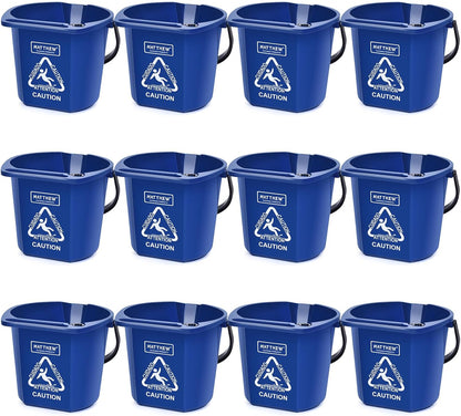 Matthew Cleaning 4.2 Gallon Mop Bucket, Heavy Duty Plastic Cleaning Bucket with Built-in Pour Spout, Mop Holder and Comfort Grip Handle, House and Commercial Cleaning Supplies, 1 Pack Black