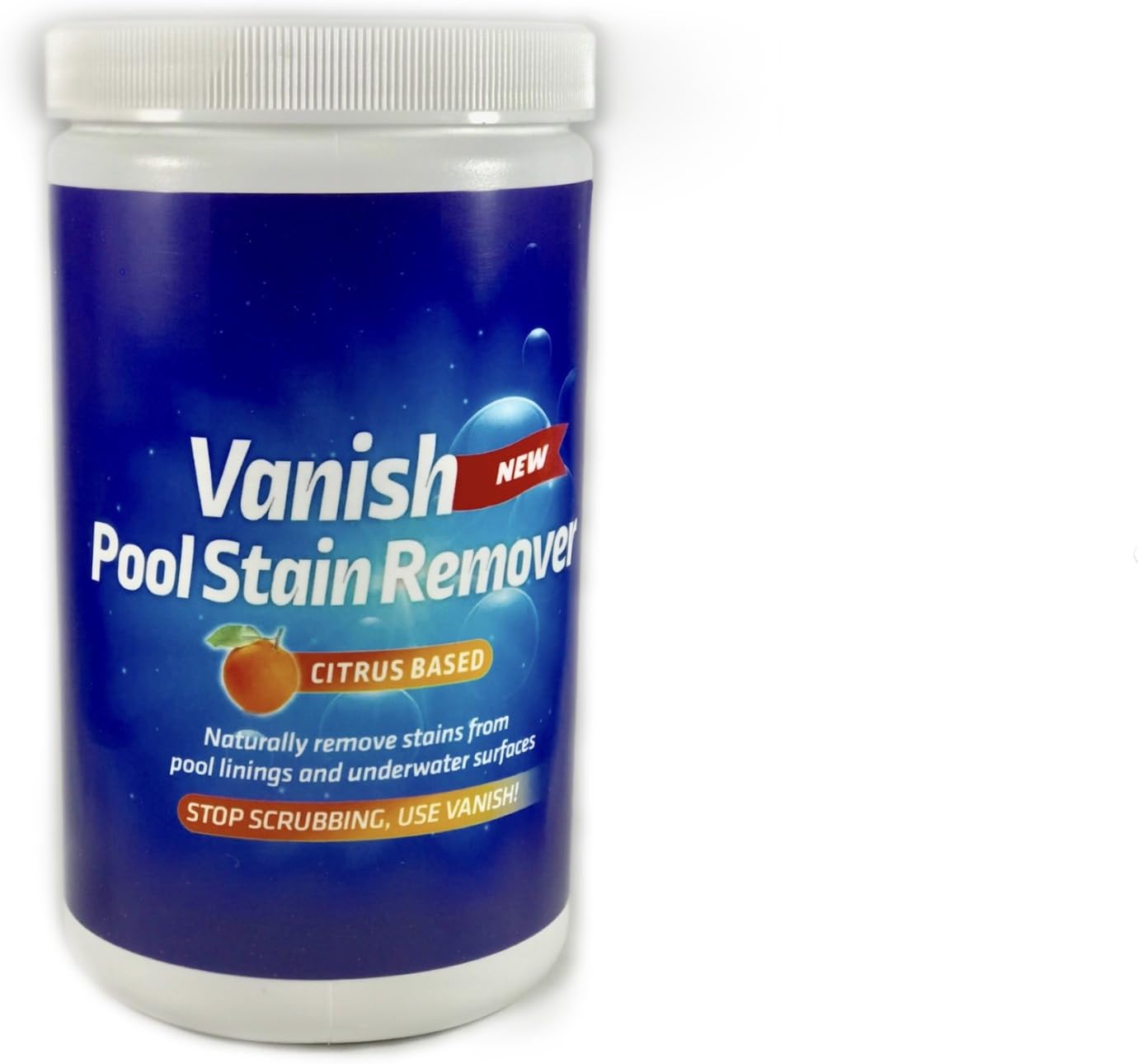 Bosh Chemical Vanish Pool & Spa Stain Remover (2LBS)- Natural Safe Citrus Based, Works Excellent on Vinyl, Fiberglass, and Metals, Removes Rust and Other Tough Stains