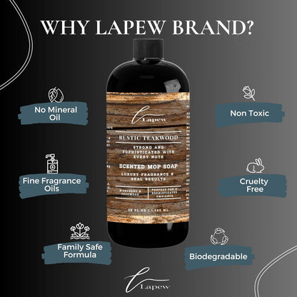 Lapew Black Sea Scented Cleaning Bundle | Carpet Deodorizer Powder (16 oz) & Mop Soap Concentrate (36 oz) | Pet-Friendly Odor Eliminator - Colors A