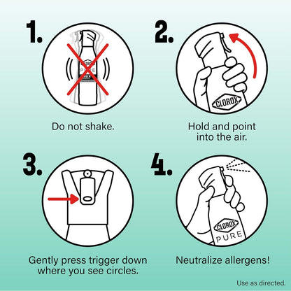 Clorox PURE Allergen Neutralizer Daily Air Spray, Clean Breeze, 8 Ounces