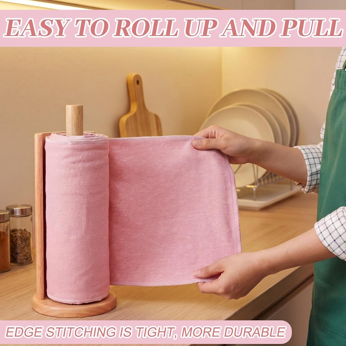 36 Pack Vintage Reusable Cleaning Cloths Washable Cotton Kitchen Towels for Home (Gray)