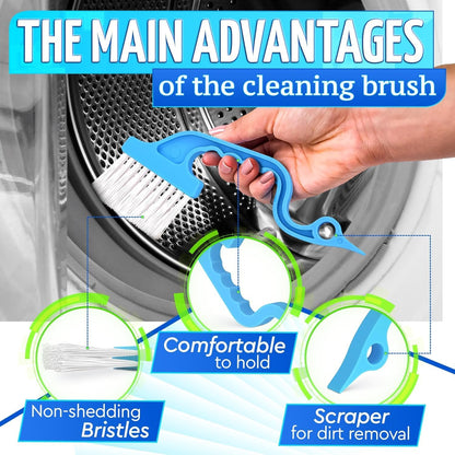 6 Pcs Cleaning Brush Window Mold Cleaner - Window Track & Sill Cleaning Tool, Deep Clean Scrubber for Sliding Doors & Windows Grooves, Household & Car Detailing Brush Kit