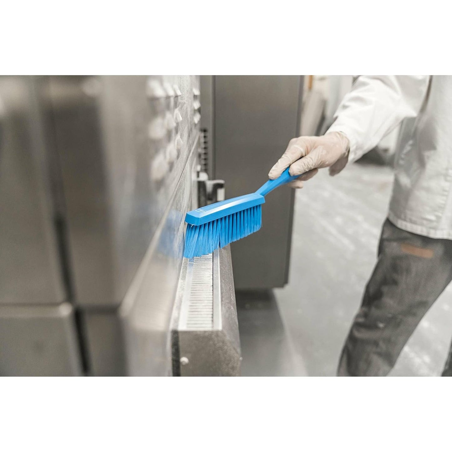 Vikan 45894 Bench Cleaning Brush, Polypropylene/Polyester Medium Bristle Dustpan Brush & Sweeper, 14 Inch, Red