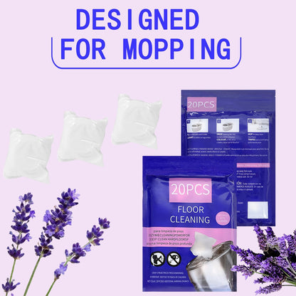 Natural Hard Floor Cleaner PACSS - Lavender Scent (20 Count) | Plant-Based Ingredients | Safe for Tile, Vinyl, Laminate & More | Compatible with OCedar & All Standard Mop Buckets