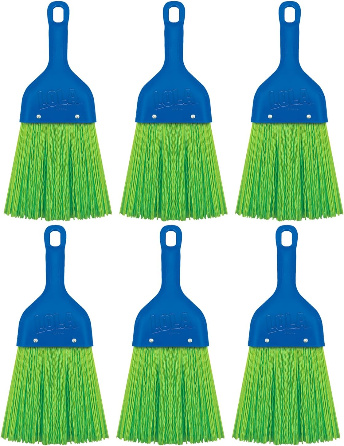 LOLA Whisk Broom, Hand Brush, Durable Bristles, Whisks Away Dirt & Debris, Compact, Hang Hole for Easy Storage, Indoor/Outdoor, 1 Pack
