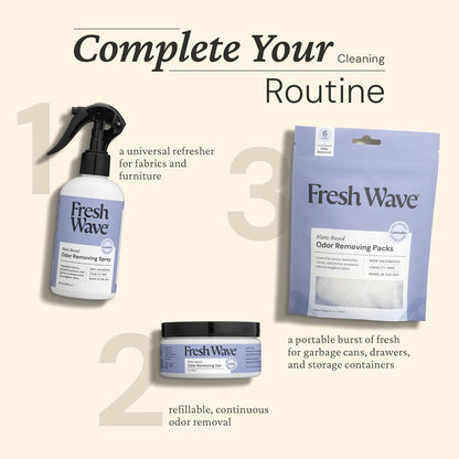 Fresh Wave Odor Removing Gel, 7 oz., Pack of 3 - Odor Absorbers for Home, Safer Odor Relief, Natural Plant-Based Odor Eliminator, Every 7 oz. lasts 15-30 Days, For Cooking, Trash & Pets