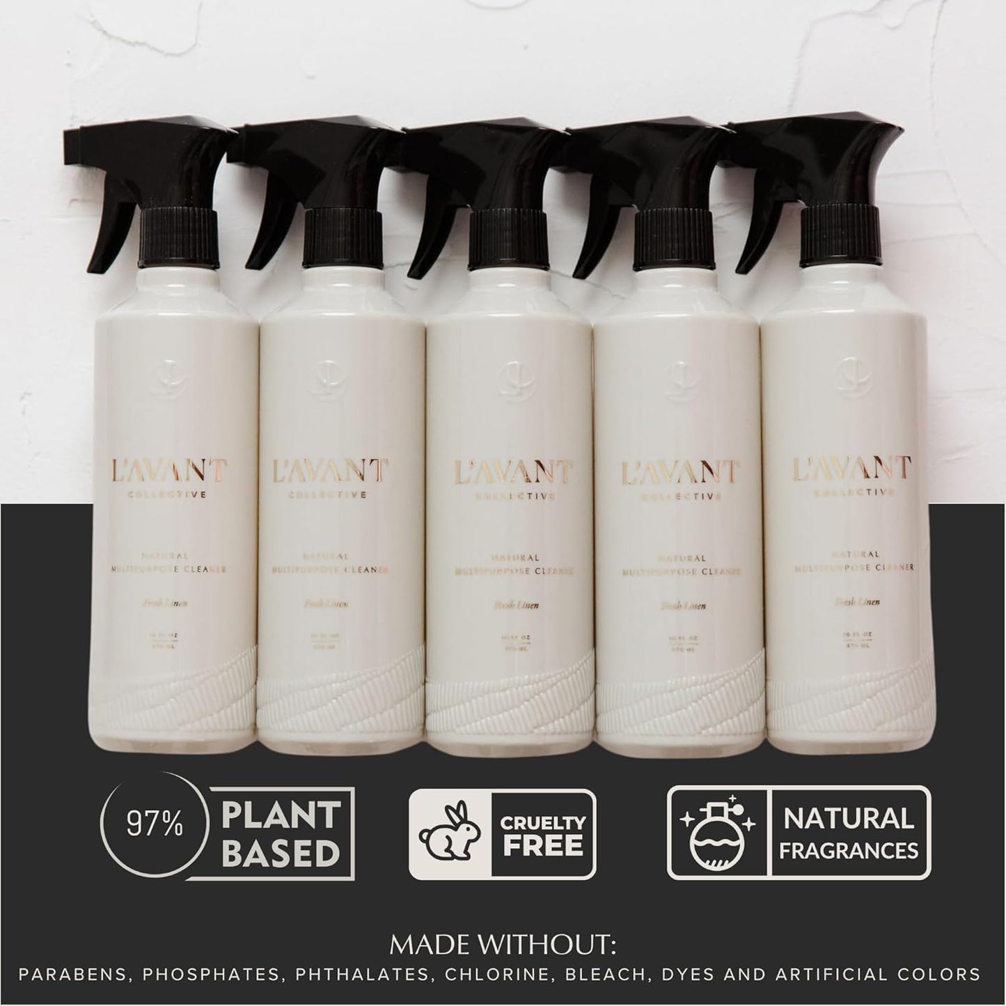 L'AVANT Collective Multipurpose Surface Cleaner | Provides a Powerful Clean to Remove Grease & Grime | Fresh Linen Scent (16 Fl oz)