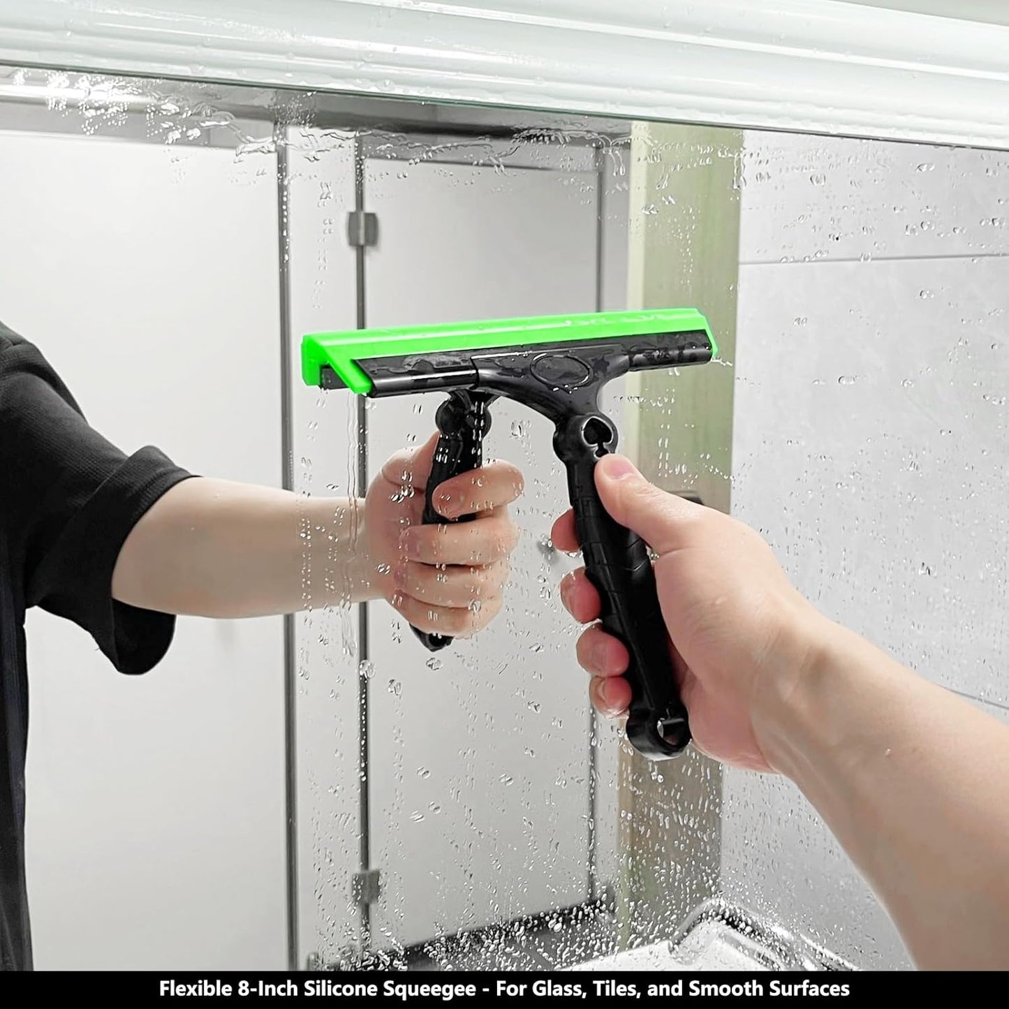 EHDIS 2PCS Flexible 8-Inch Silicone Squeegee Window Tint Tool Auto Water Blade, Shower Squeegee for Car Windshield, Glass, Tiles, and Smooth Surfaces