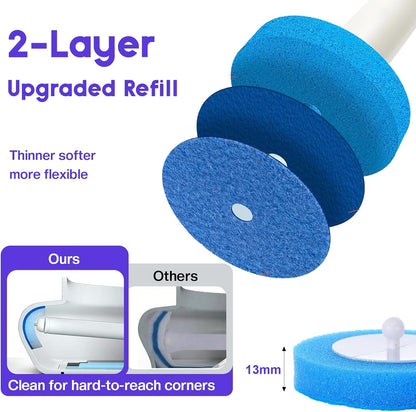 Disposable Toilet Brush Toilet Bowl Cleaner Wall Mounted Toliet Wand Kit with Holder Toilets Cleanings Stick Cleaning Supplies 42 Refills Pads for Cleaning and Hygienic Bathroom Maintenance