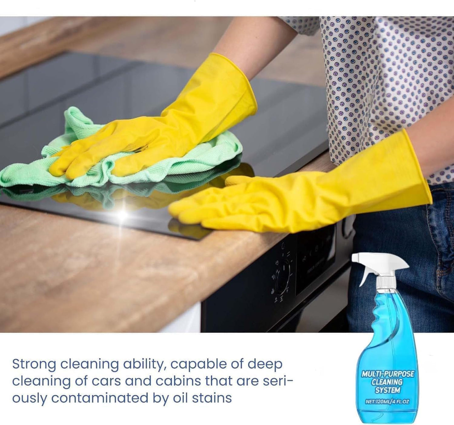 2PCS Spray Splash Cleaner, Fast-Acting Kitchen Grease Cleaner, Multipurpose Degreaser for Tough Stains on Ovens, Grills & Cooktops