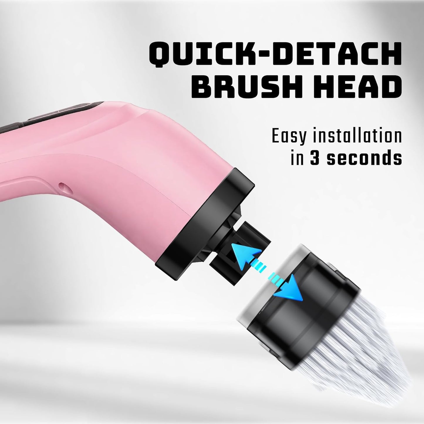 Electric Spin Scrubber for Bathroom: Shower Scrubber with Long Handle, Dual Speed Cordless Power Cleaning Scrub, 7 Brush Heads, IPX7 Waterproof Heavy Duty Cleaner Tools for Tub Tile Grout Wall