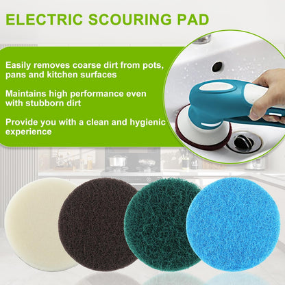 16pcs Kitchen Pads Power Scrubber Pads Set Electric Scrubber Replacement Scouring Pads fit for Dremel Versa Scouring Pads,Green