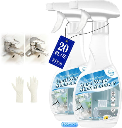 Snowlily Hard Water Stain Remover – 20 Oz Glass Shower Door Cleaner, Soap Scum & Calcium Remover for Windows, Tile, Grout, Toilet, Tubs – Bleach-Free Spray
