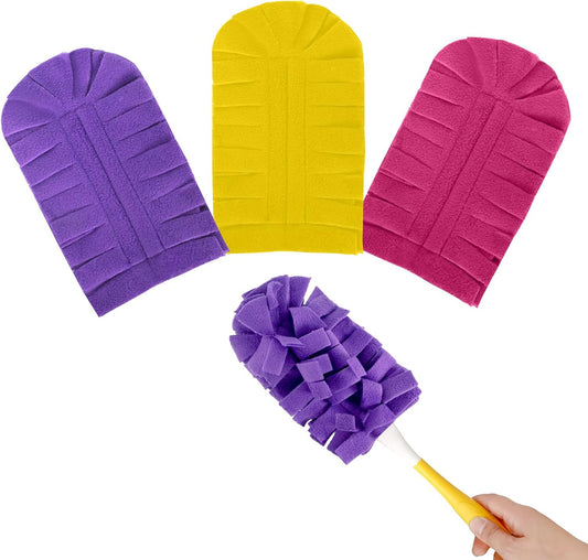 Reusable Duster Refill Compatible with Swiffer, 360 Heavy Duty Duster Refills Only, Washable Duster Pads for Swiffer Duster 3ft 6ft Extended Handle for Cleaning, 12 Pack (Handle is Not Included)