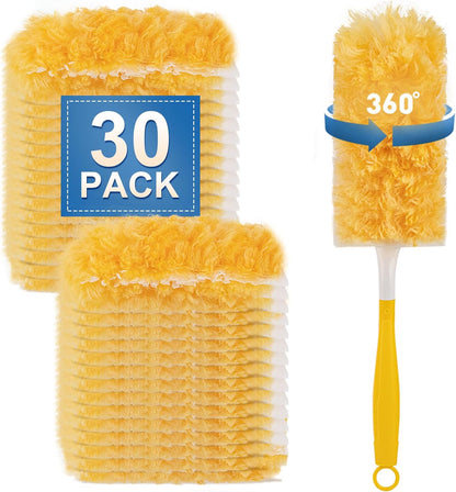 Heavy Duty Duster Refills, Unscented Disposable Dusters Kit for Cleaning Dusting Furniture Blind Ceiling Fan, Multi Surface 360 Feather Duster(25)