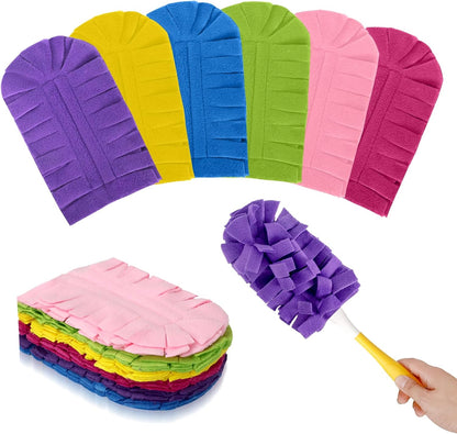 Reusable Duster Refill Compatible with Swiffer, 360 Heavy Duty Duster Refills Only, Washable Duster Pads for Swiffer Duster 3ft 6ft Extended Handle for Cleaning, 12 Pack (Handle is Not Included)